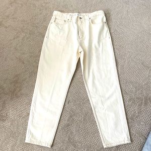 MNG “mom jeans”. Cream color denim size 10. Excellent condition .